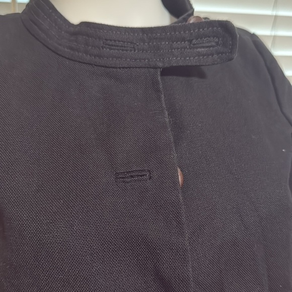 J Crew 3 Button Cape Style Black Jacket With 3/4 Sleeves - Picture 2 of 5